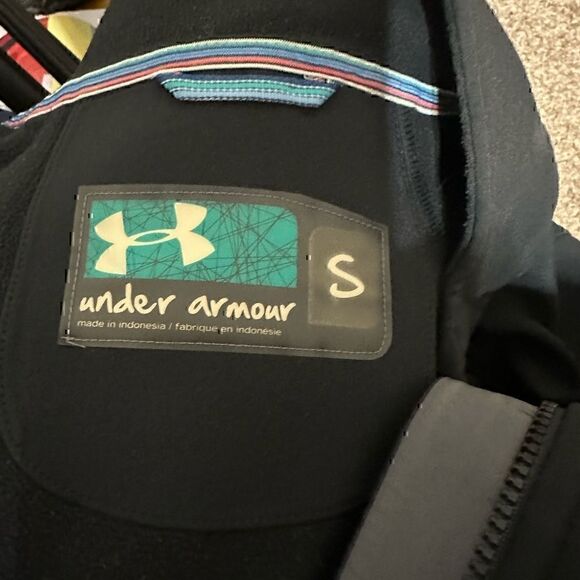 Under Armour Black/Blue Womens Small Softshell Jacket - Picture 4 of 5